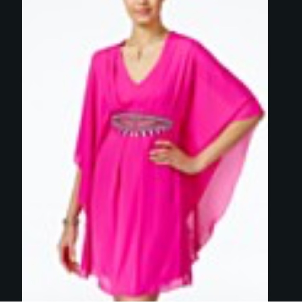 XOXO Juniors' Batwing-Sleeve Embroidered Dress XS
